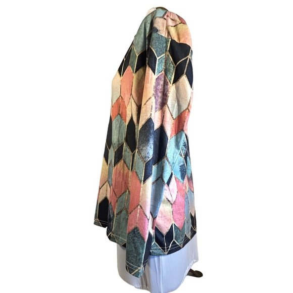 MissLook Stained Glass Design Womens Shirt Size Small - Picture 2 of 5